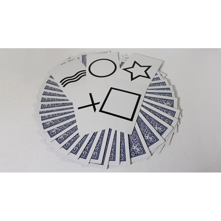 Bicycle Jumbo ESP 50 Cards Blue (10 of each Square, Wavy Lines, Star, Circle and Cross) by Murphy's Magic