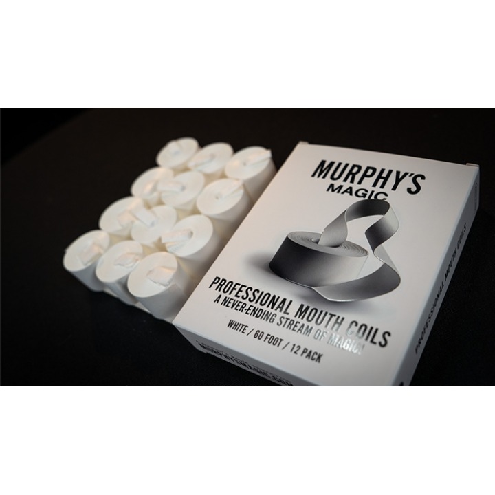 Professional Mouth Coils 60ft white (12pk) by Murphy's Magic