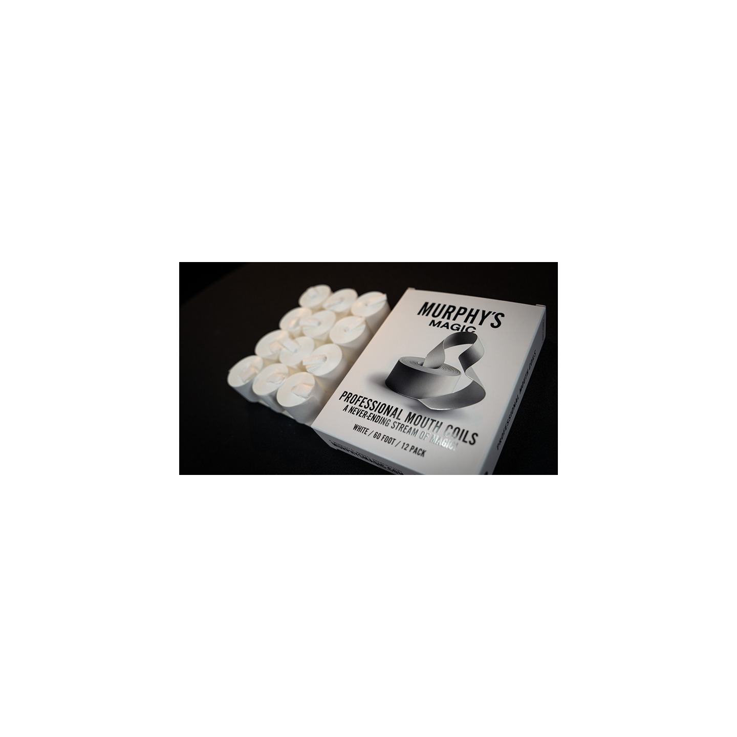 Professional Mouth Coils 60ft white (12pk) by Murphy's Magic