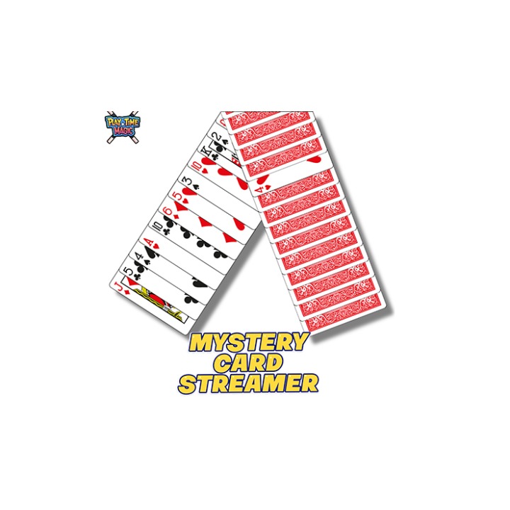 Mystery Card Streamer (Red 4 of Hearts) by PlayTime Magic DEFMA