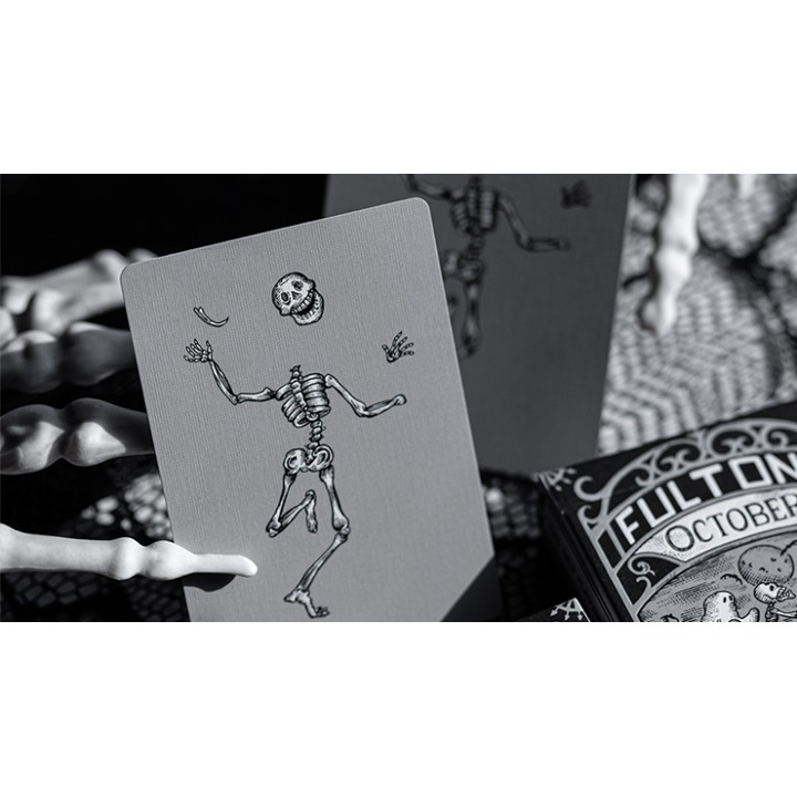 FULTONS OCTOBER TOMBSTONE GREY PLAYING CARDS