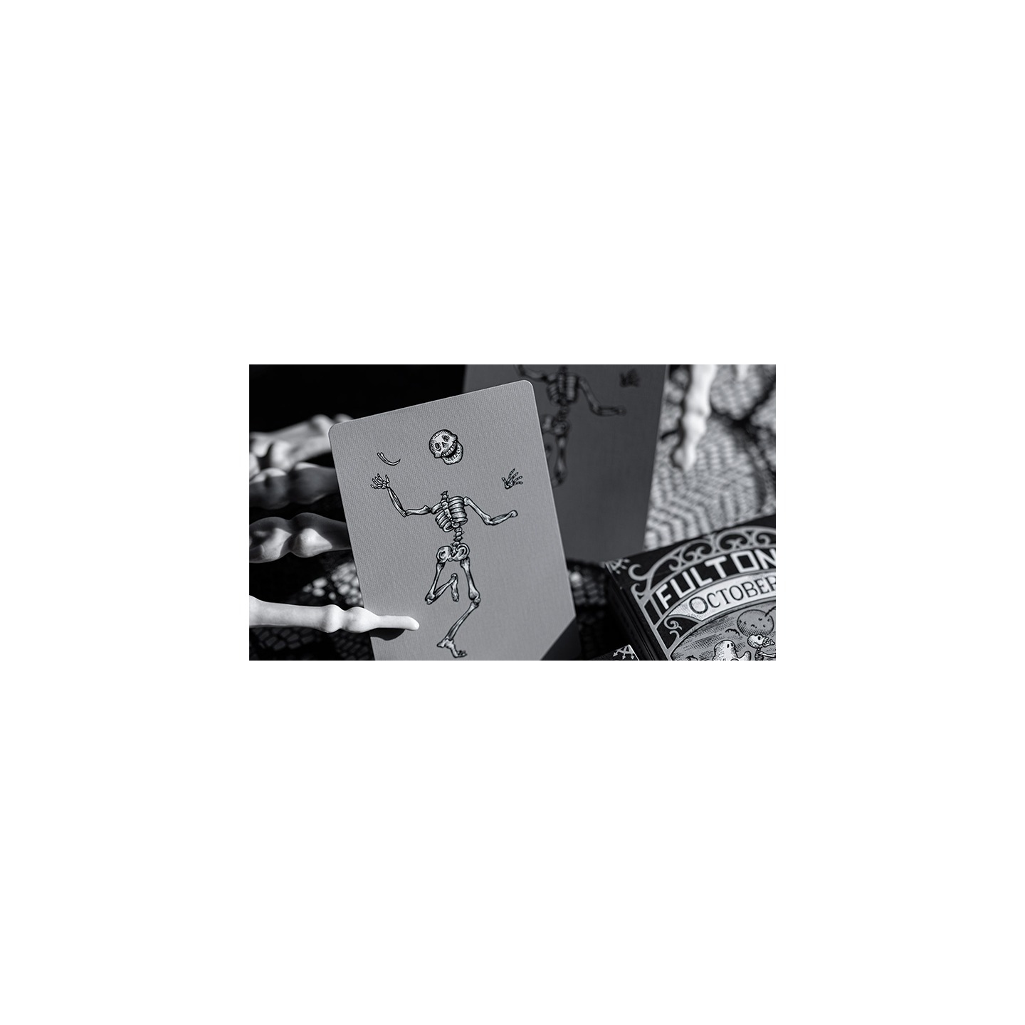 FULTONS OCTOBER TOMBSTONE GREY PLAYING CARDS