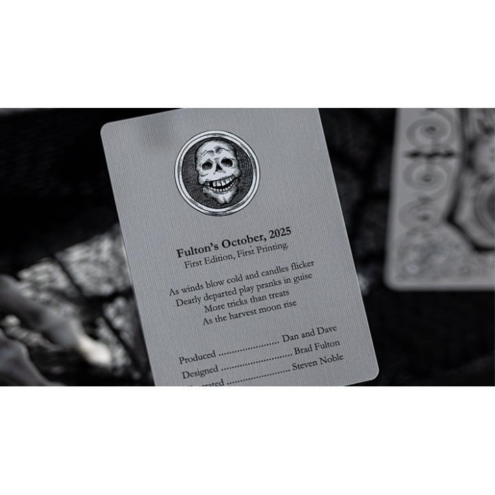 FULTONS OCTOBER TOMBSTONE GREY PLAYING CARDS