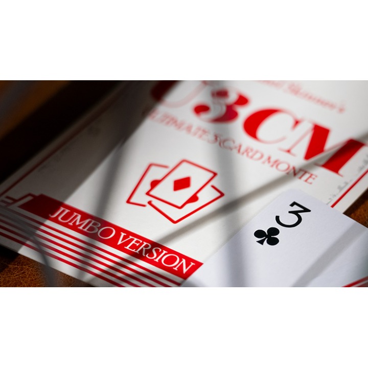 Michael Skinner's Ultimate Bicycle Jumbo 3 Card Monte (Red) by Murphy's Magic