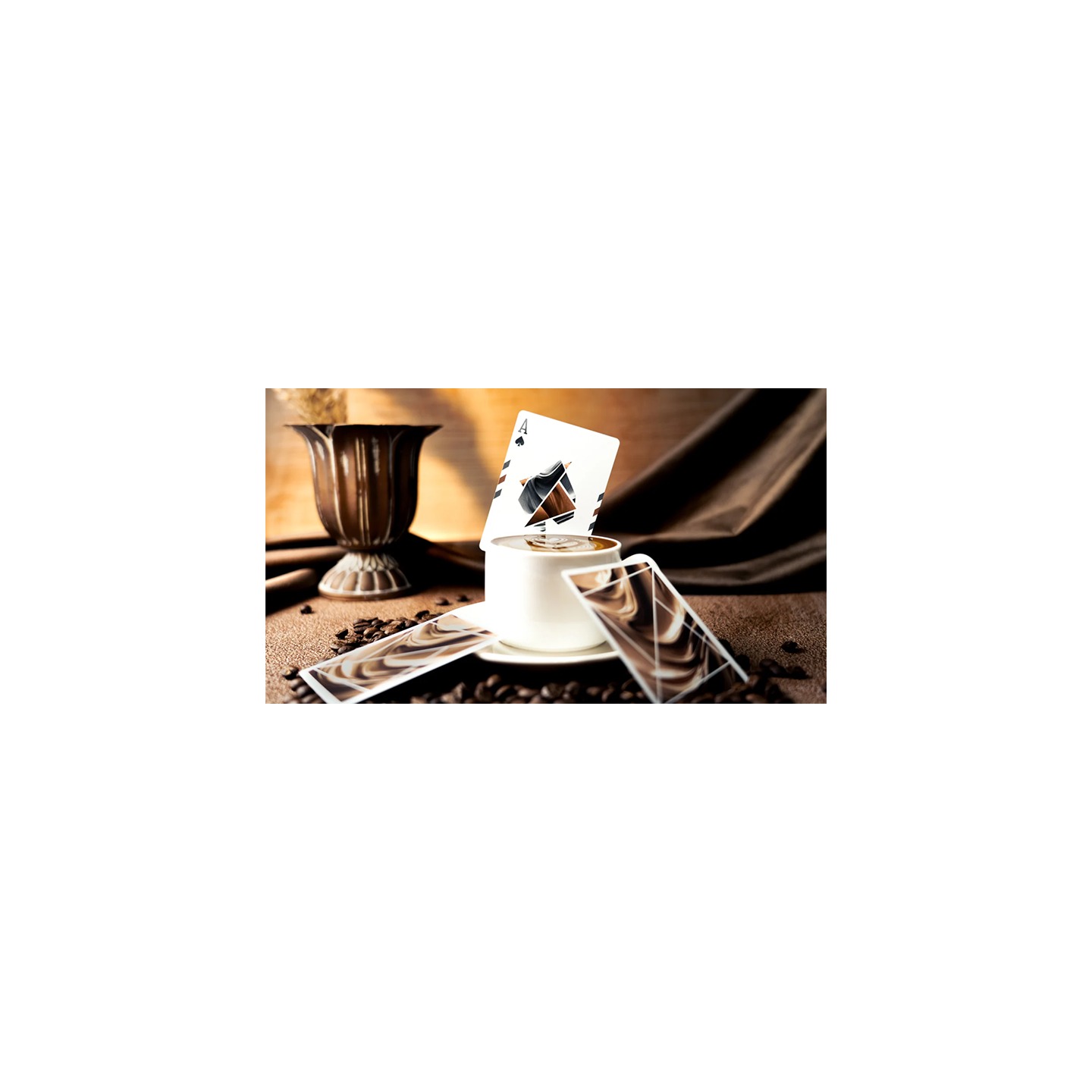 Flexible Mocha Mousse Playing Cards by TCC