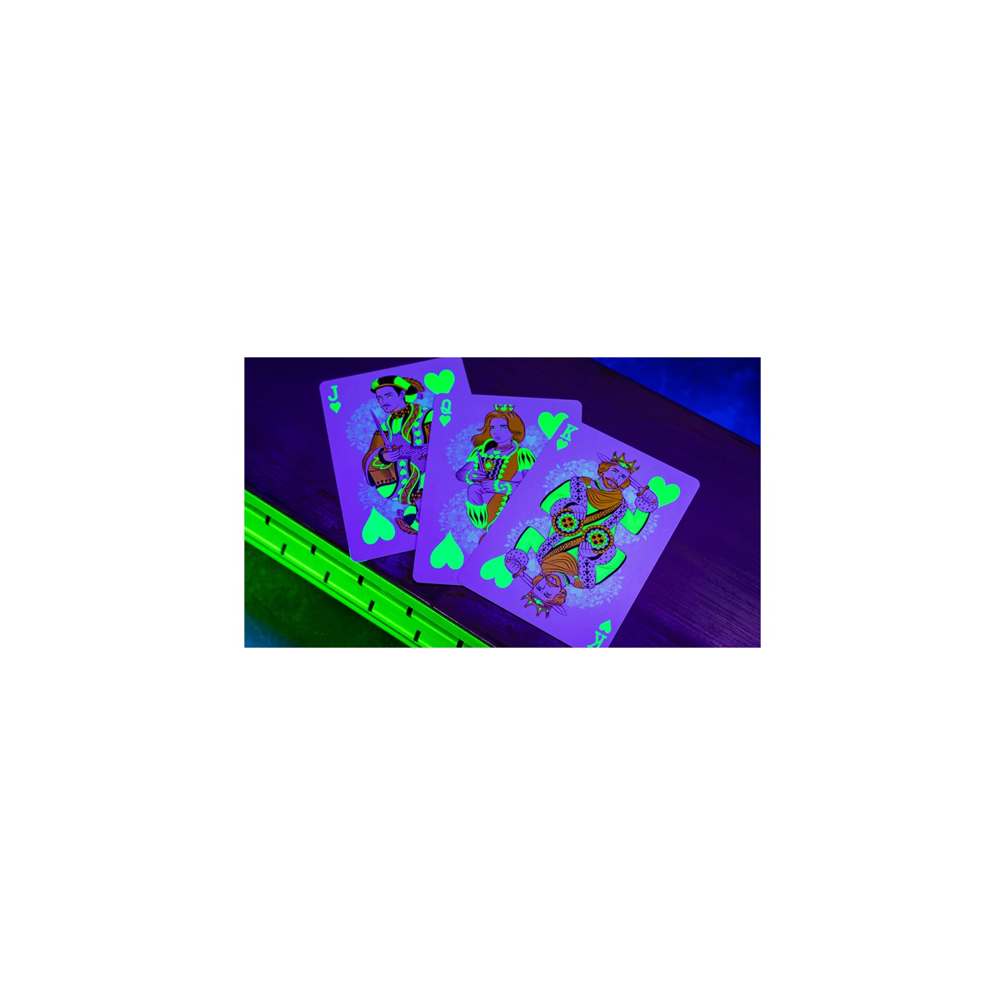Bicycle Neon Rider Back Green-Glo Deck Playing Cards