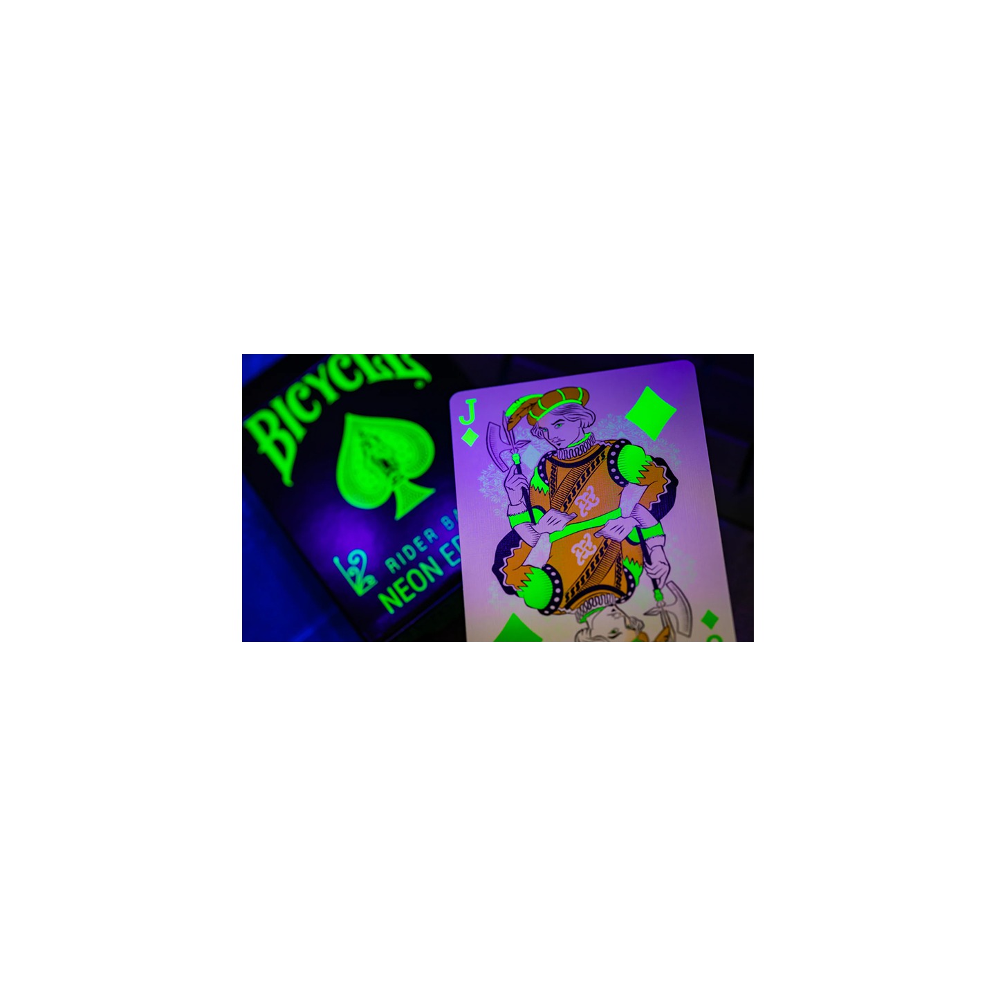 Bicycle Neon Rider Back Green-Glo Deck Playing Cards