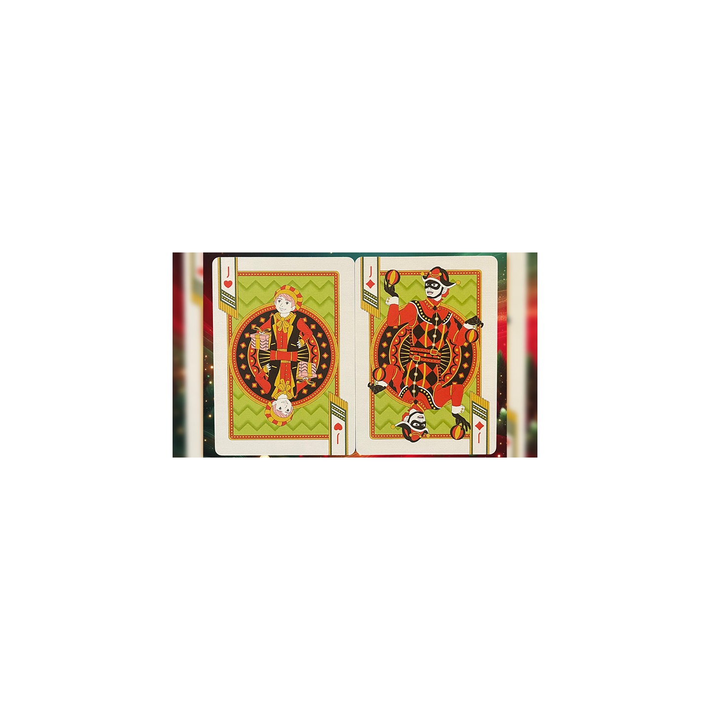 Bicycle Nutcracker (Green Gilded) Playing Cards
