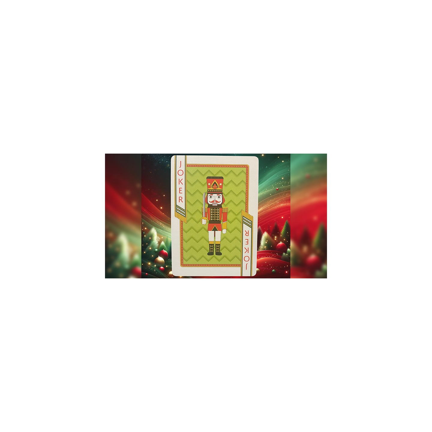 Bicycle Nutcracker (Green Gilded) Playing Cards