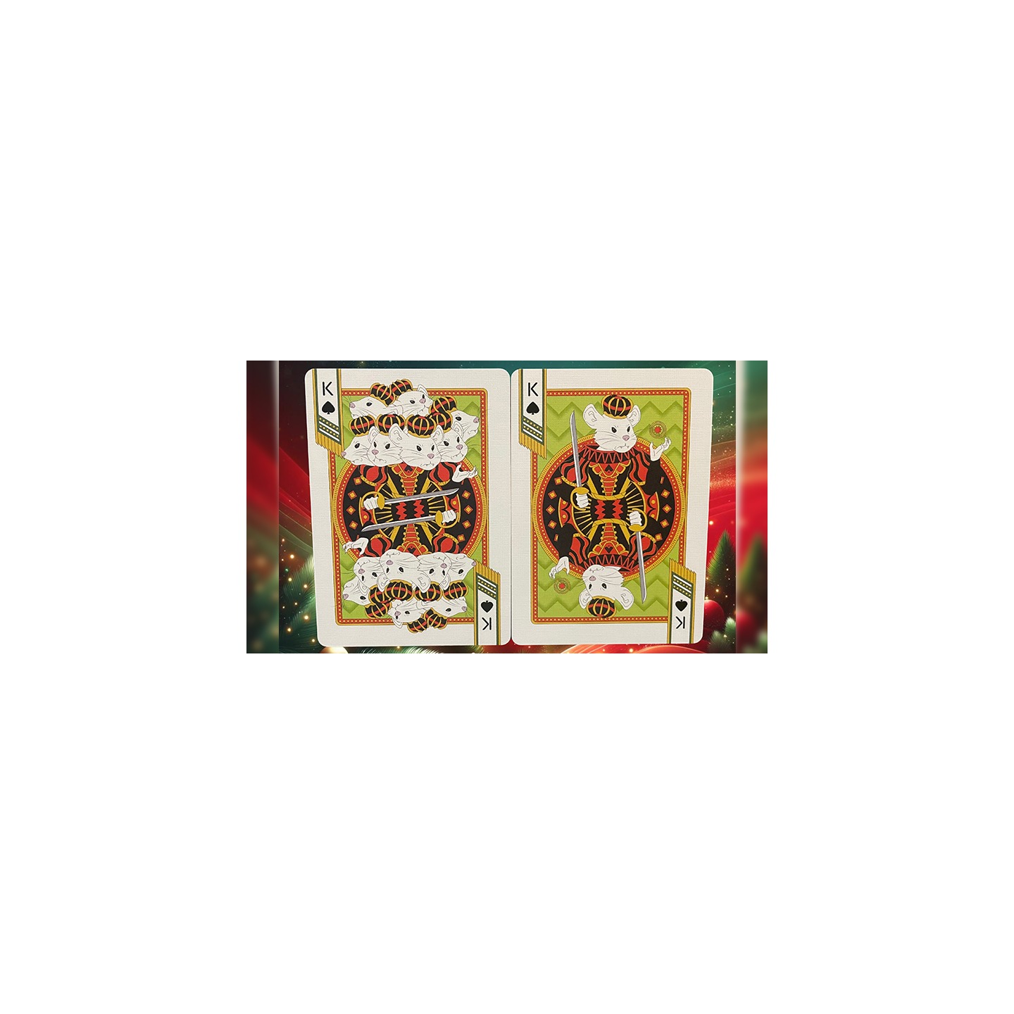 Bicycle Nutcracker (Green Gilded) Playing Cards