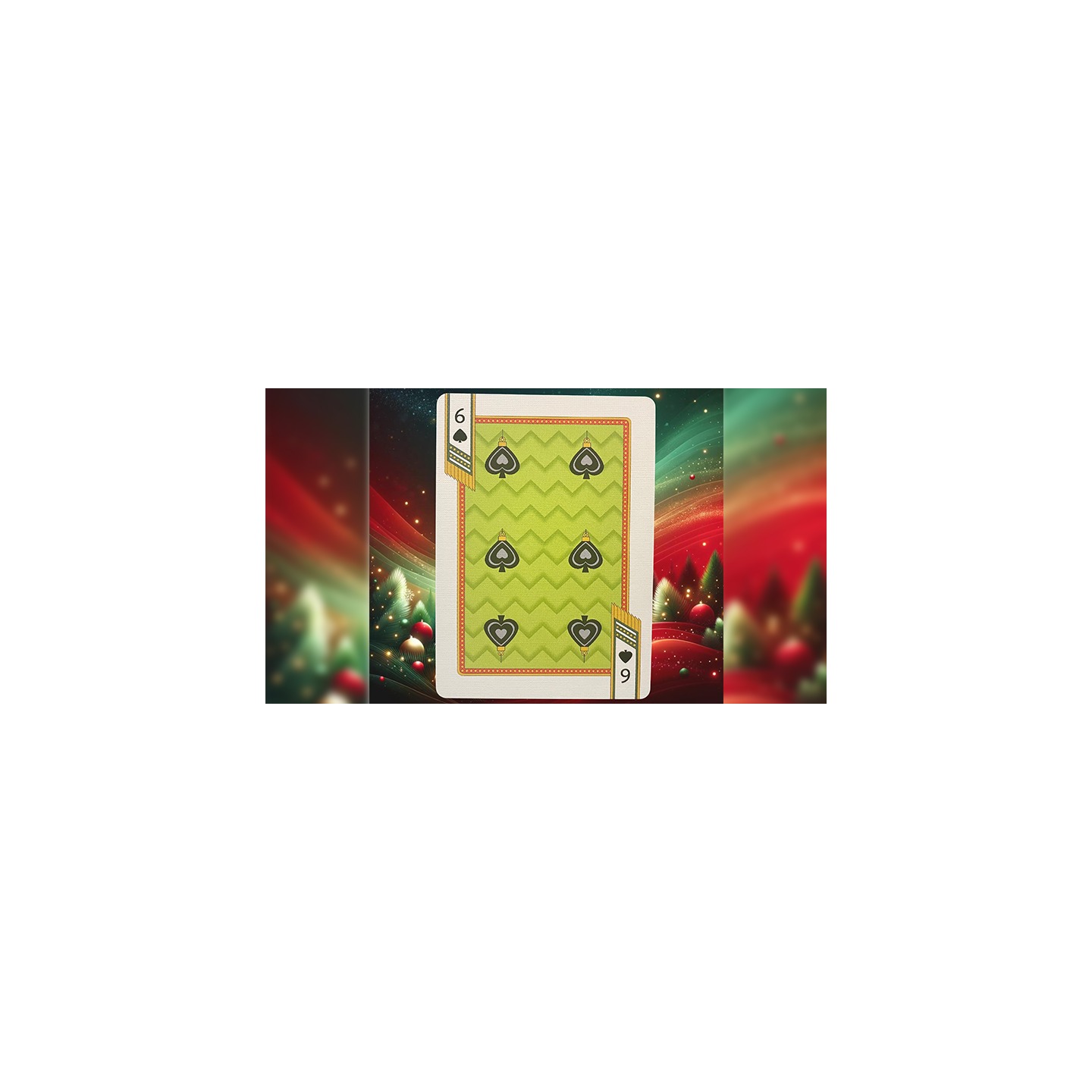 Bicycle Nutcracker (Green Gilded) Playing Cards
