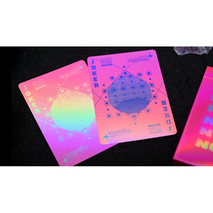 Moon (Pink Holo) Playing Cards