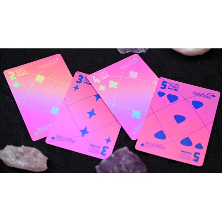 Moon (Pink Holo) Playing Cards