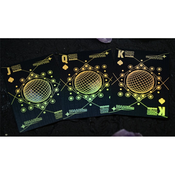 Moon (Black Holo) Playing Cards
