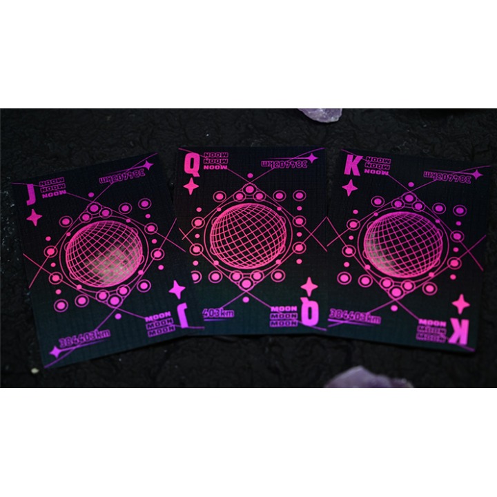 Moon (Black Holo) Playing Cards
