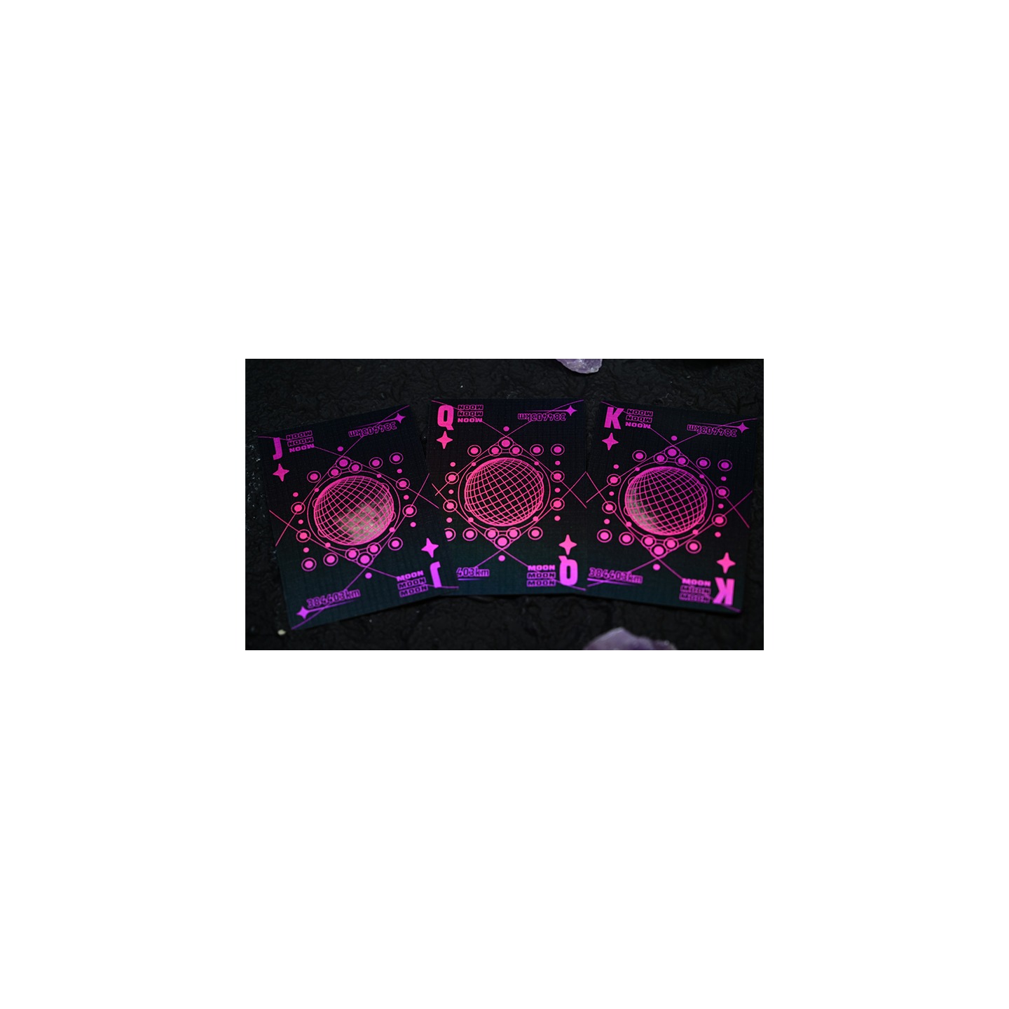 Moon (Black Holo) Playing Cards
