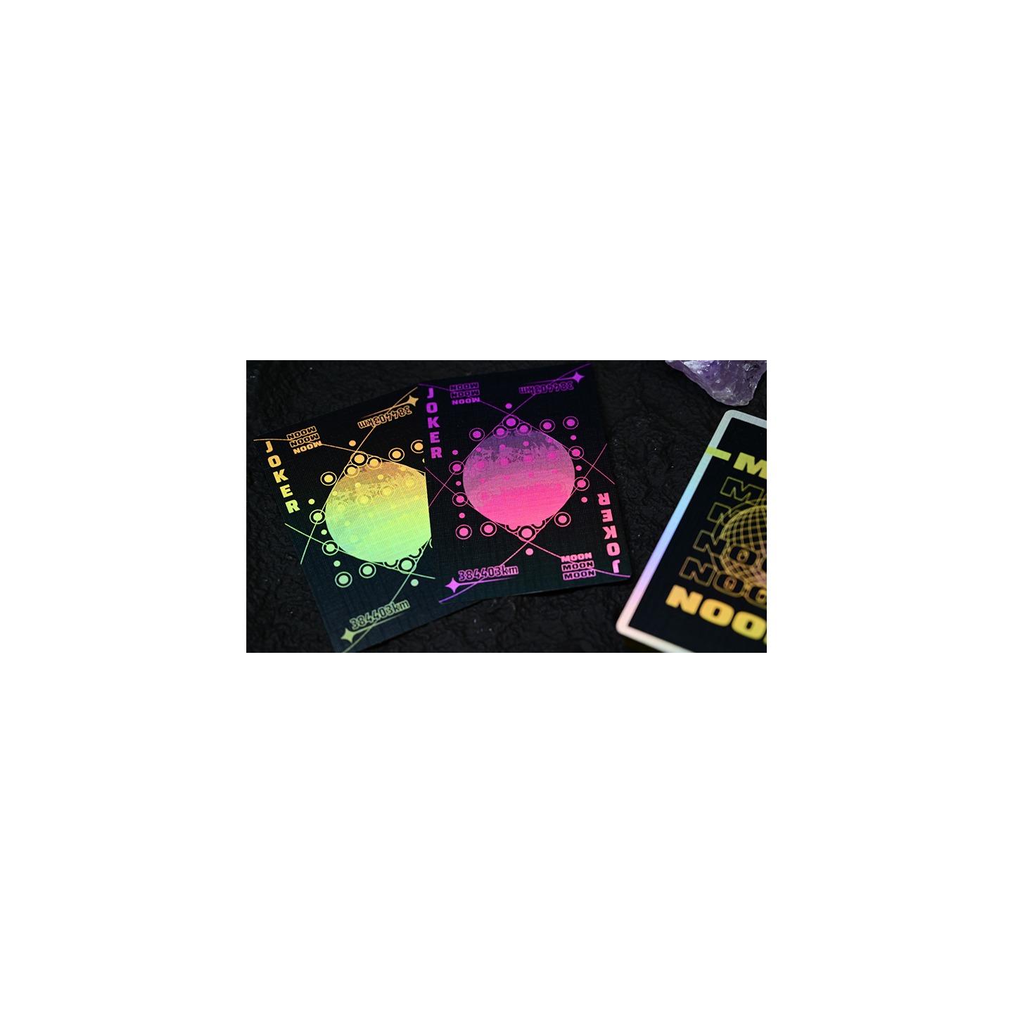 Moon (Black Holo) Playing Cards