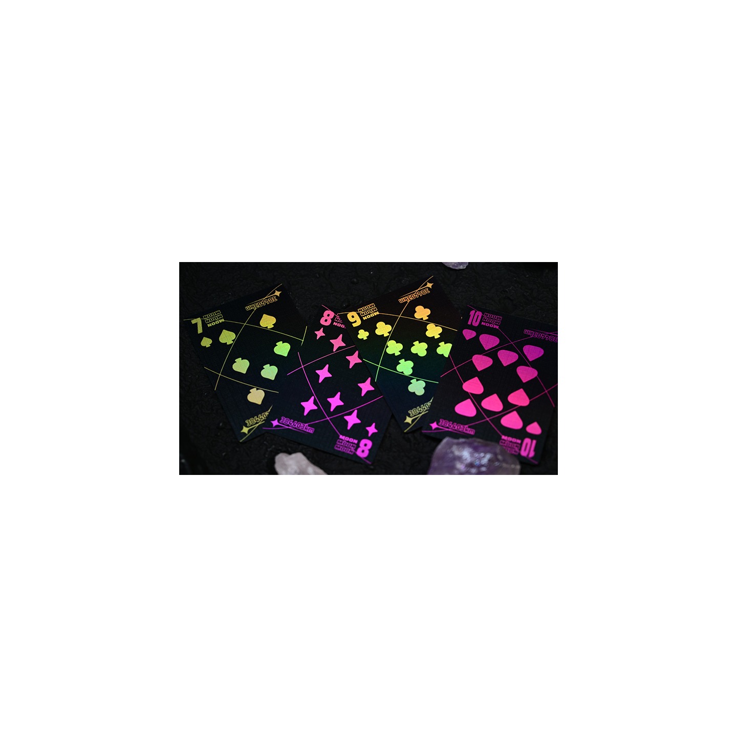 Moon (Black Holo) Playing Cards