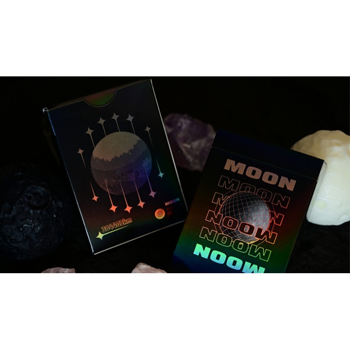 Moon (Black Holo) Playing Cards