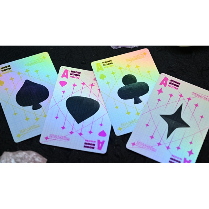 Moon (White Holo) Playing Cards