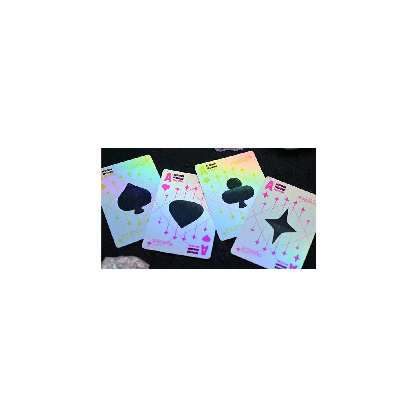 Moon (White Holo) Playing Cards
