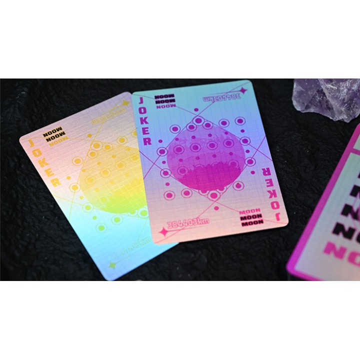 Moon (White Holo) Playing Cards