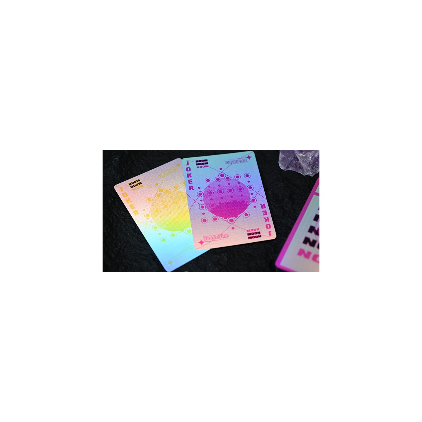 Moon (White Holo) Playing Cards