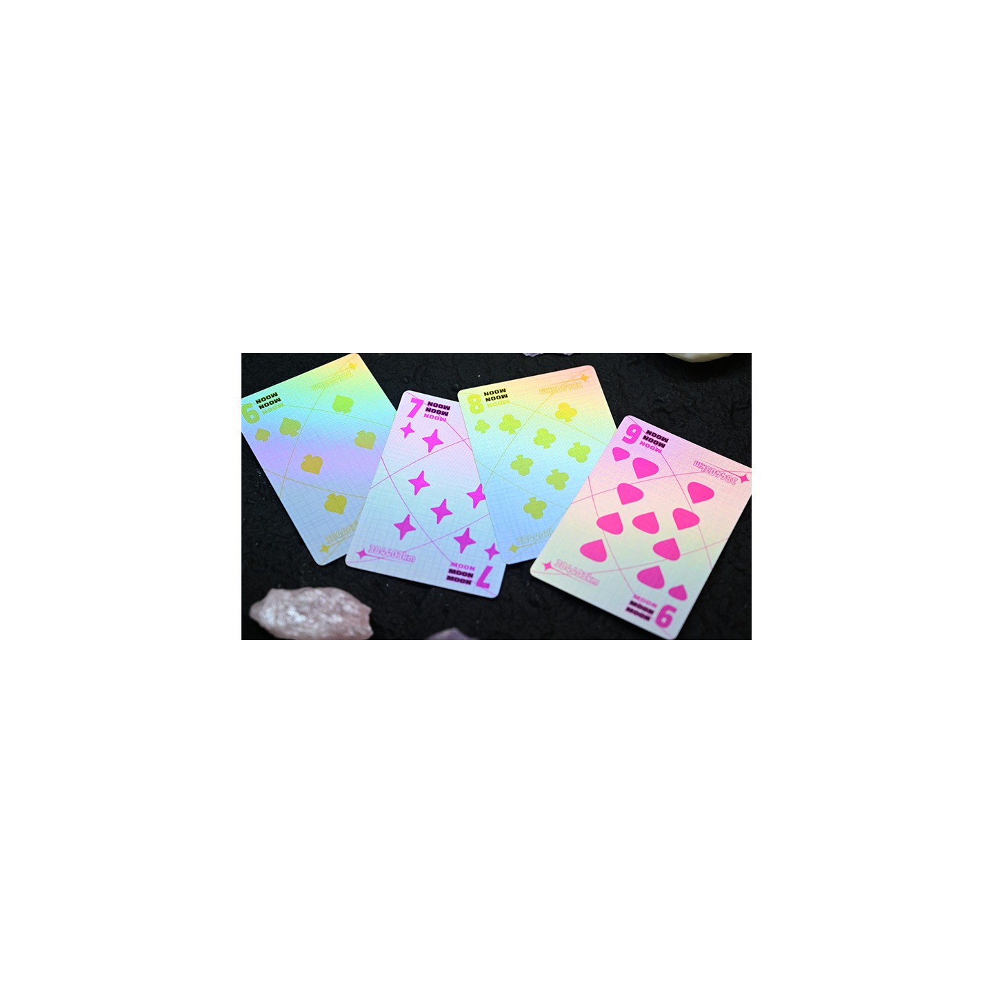 Moon (White Holo) Playing Cards