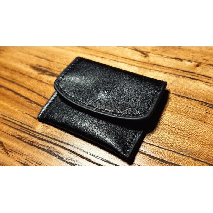 The Cowhide Coin Wallet (Black) by Bacon Magic