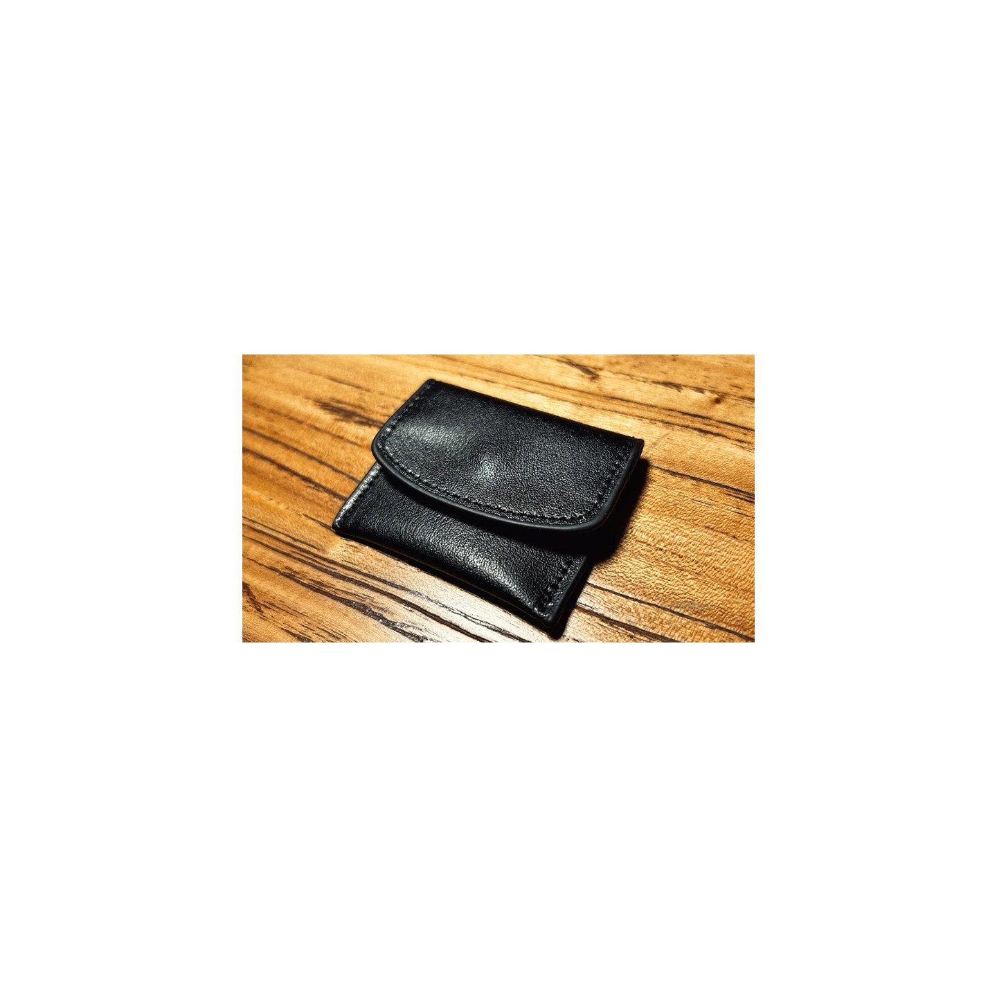 The Cowhide Coin Wallet (Black) by Bacon Magic