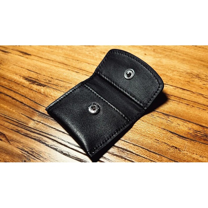 The Cowhide Coin Wallet (Black) by Bacon Magic