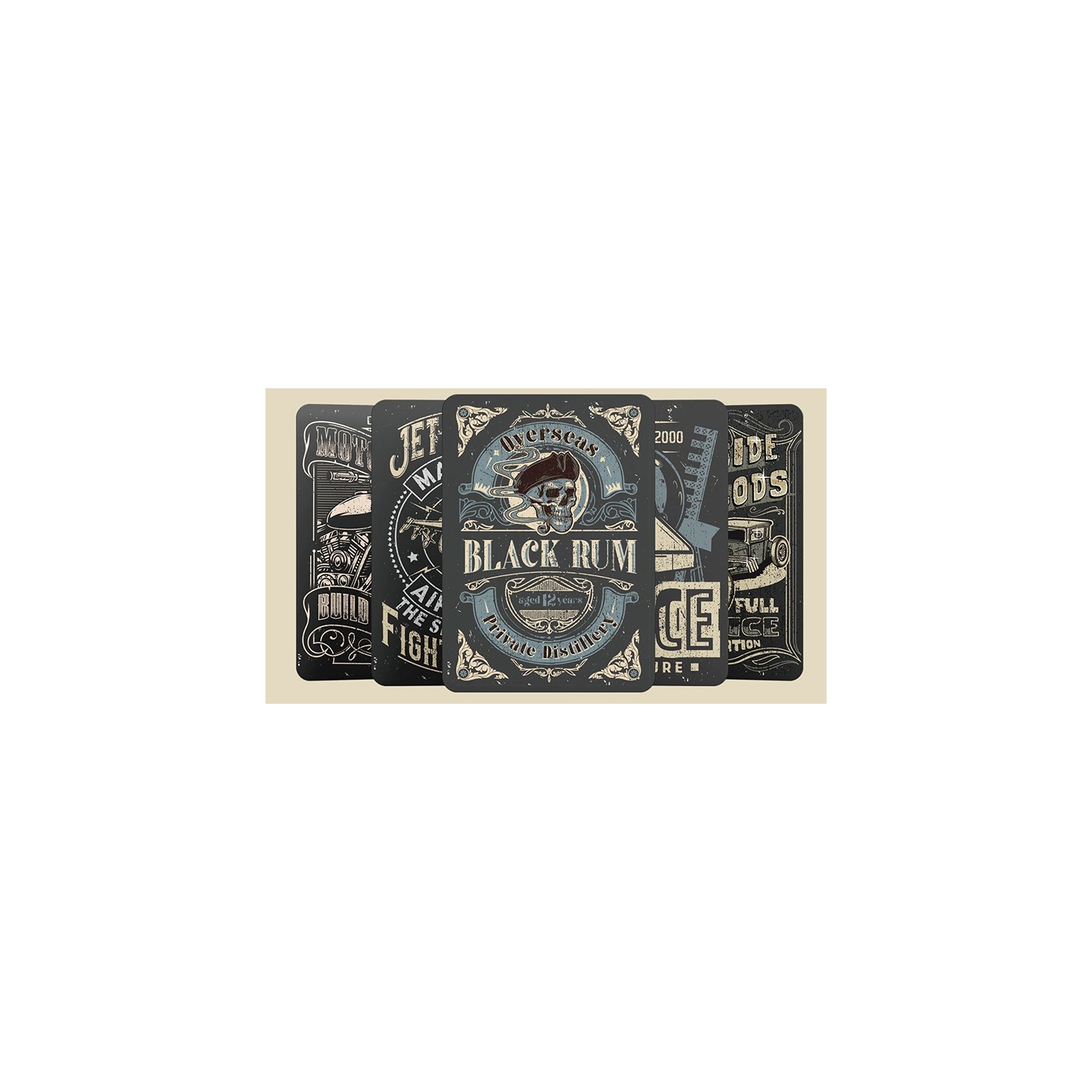Black Rum Playing Cards