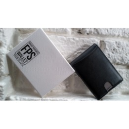 FPS Wallet True Black Leather (Gimmicks and Online Instructions) by Magic Firm