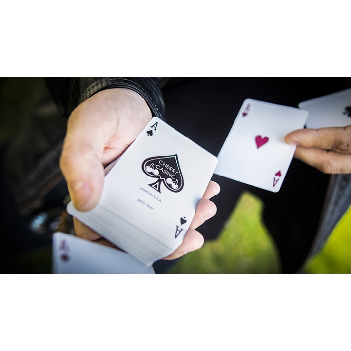 Cherry Casino (Sahara Green) Playing Cards by Pure Imagination Projects