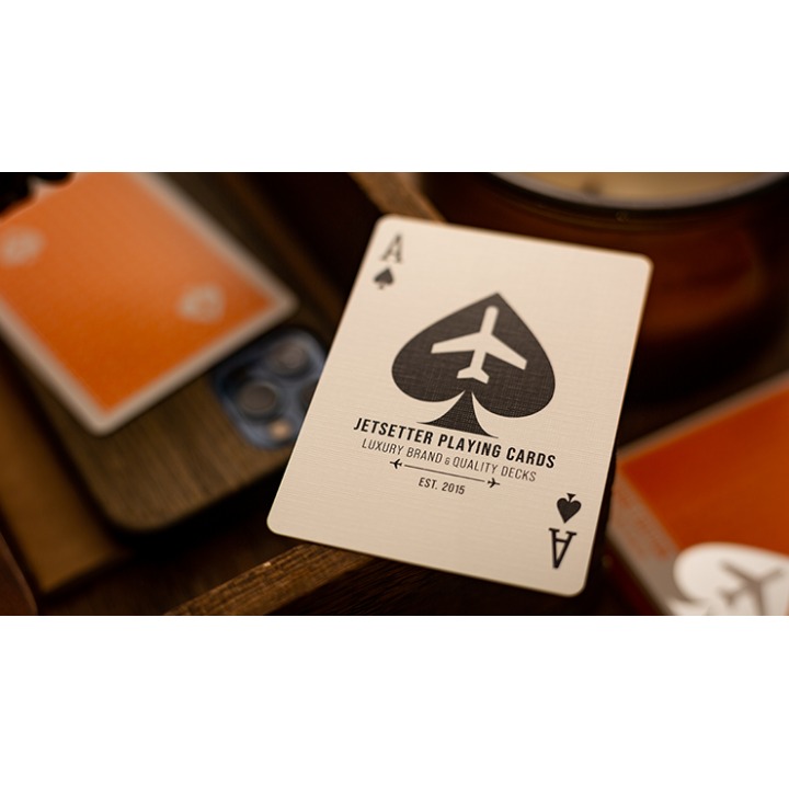 Lounge Edition in Hangar (Orange) by Jetsetter Playing Cards