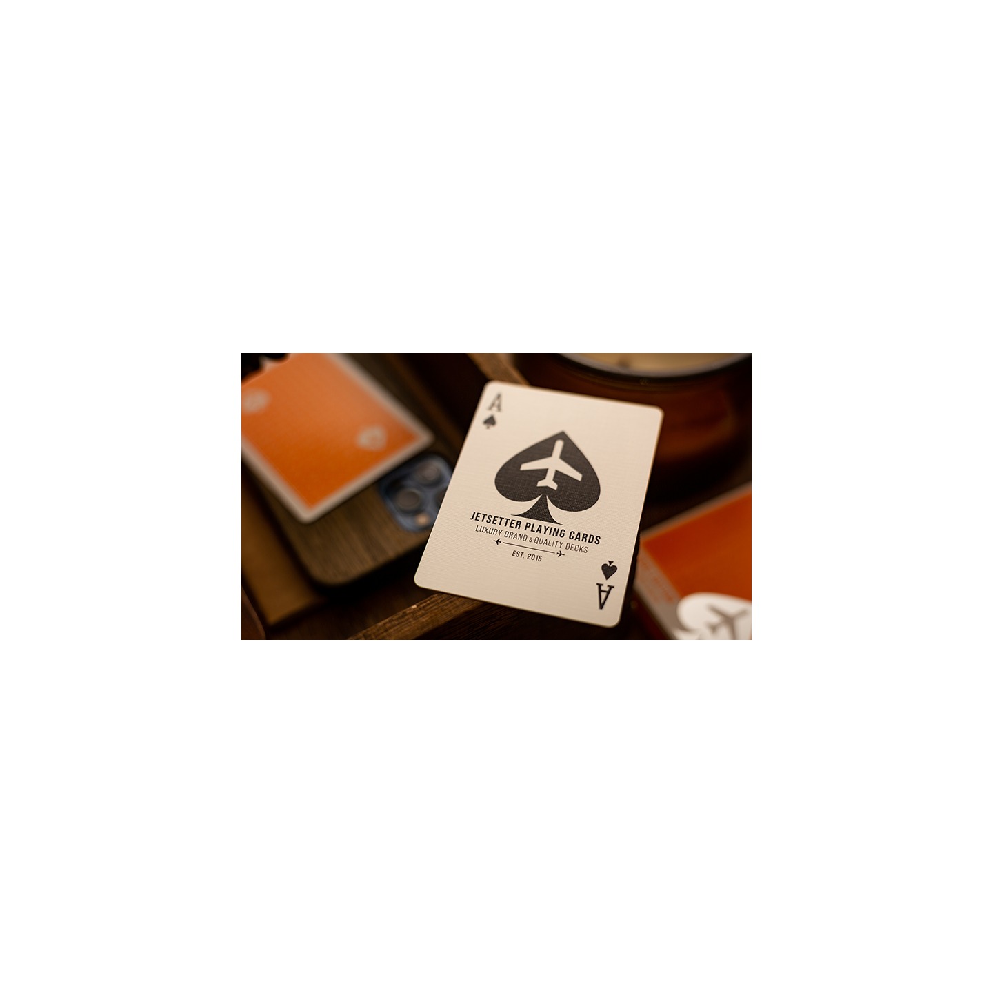 Lounge Edition in Hangar (Orange) by Jetsetter Playing Cards