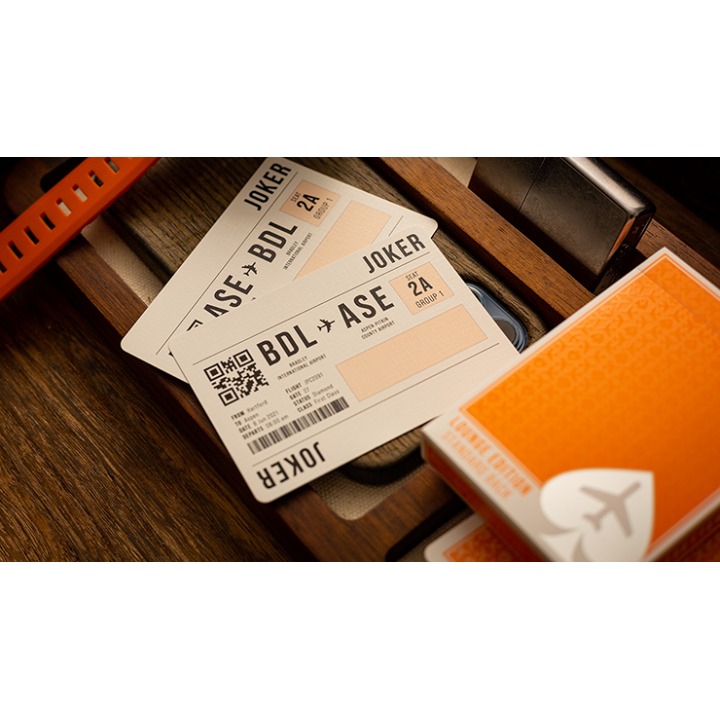 Lounge Edition in Hangar (Orange) by Jetsetter Playing Cards