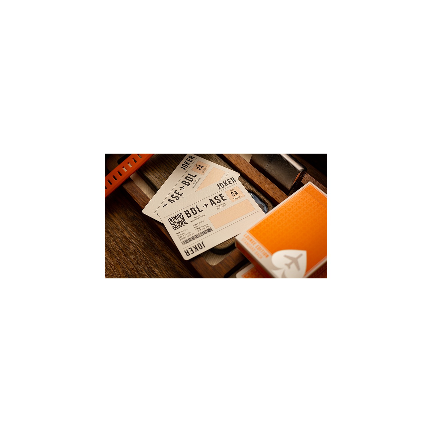 Lounge Edition in Hangar (Orange) by Jetsetter Playing Cards