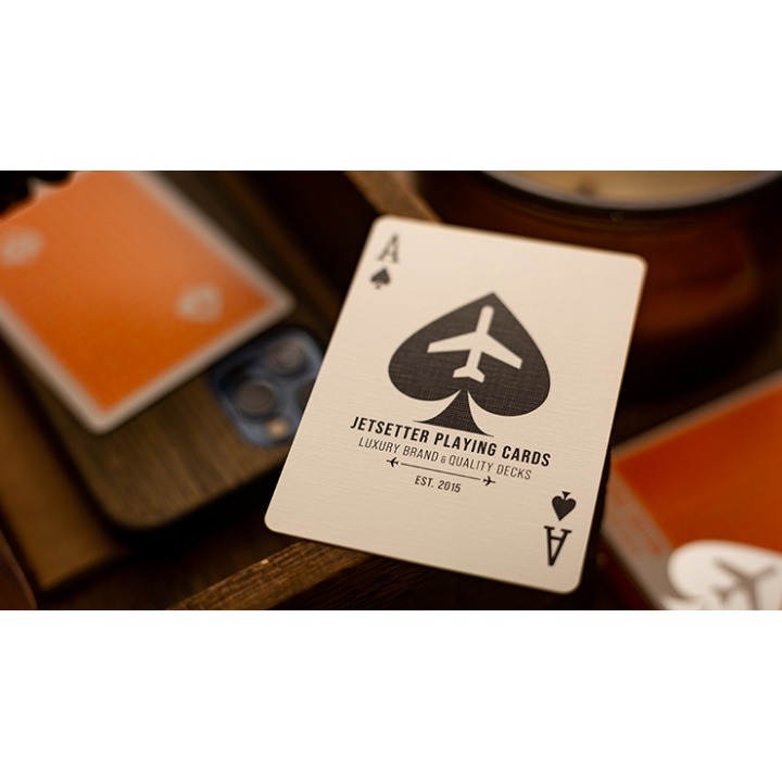 Lounge Edition in Hangar (Orange) with Limited Back by Jetsetter Playing Cards
