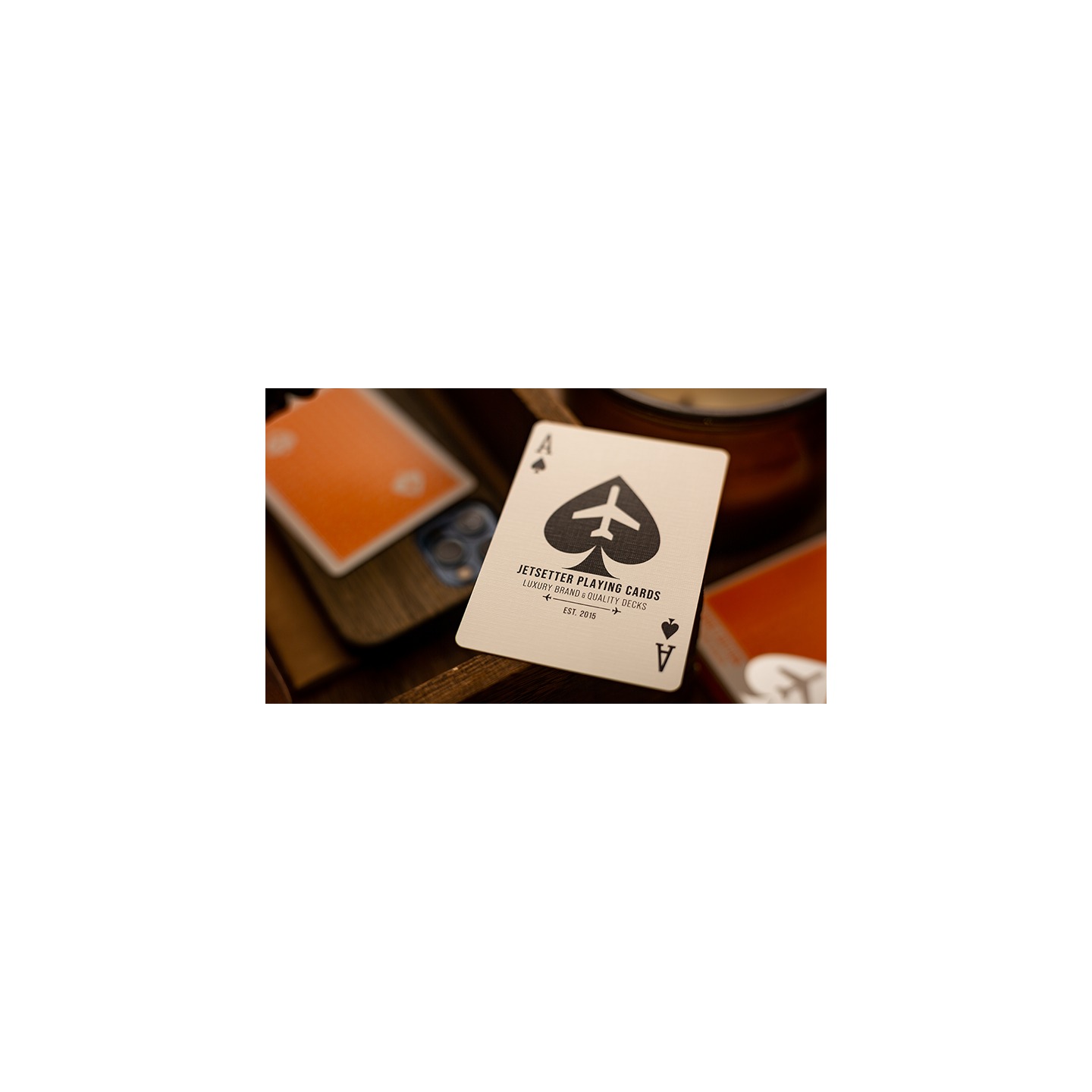 Lounge Edition in Hangar (Orange) with Limited Back by Jetsetter Playing Cards