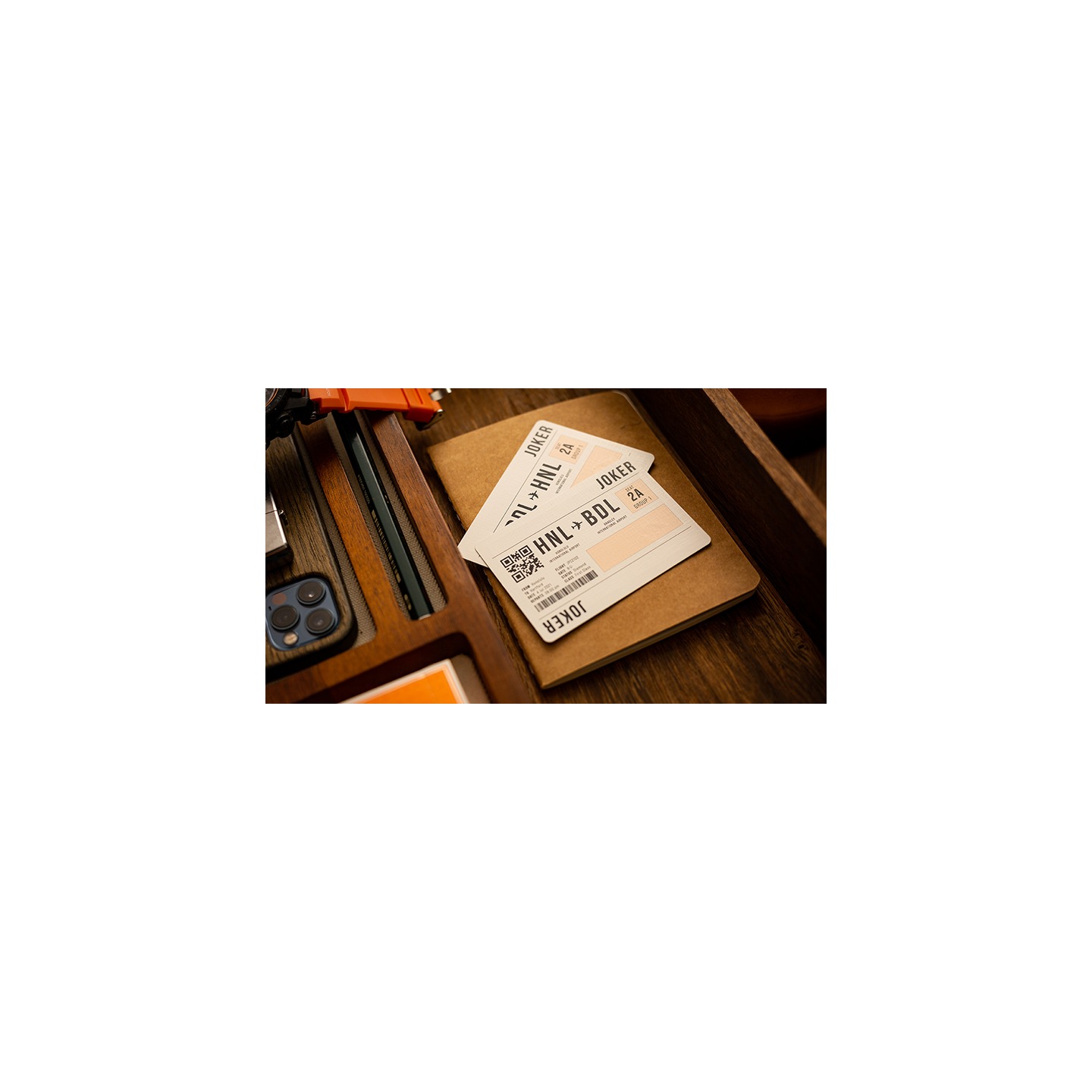 Lounge Edition in Hangar (Orange) with Limited Back by Jetsetter Playing Cards
