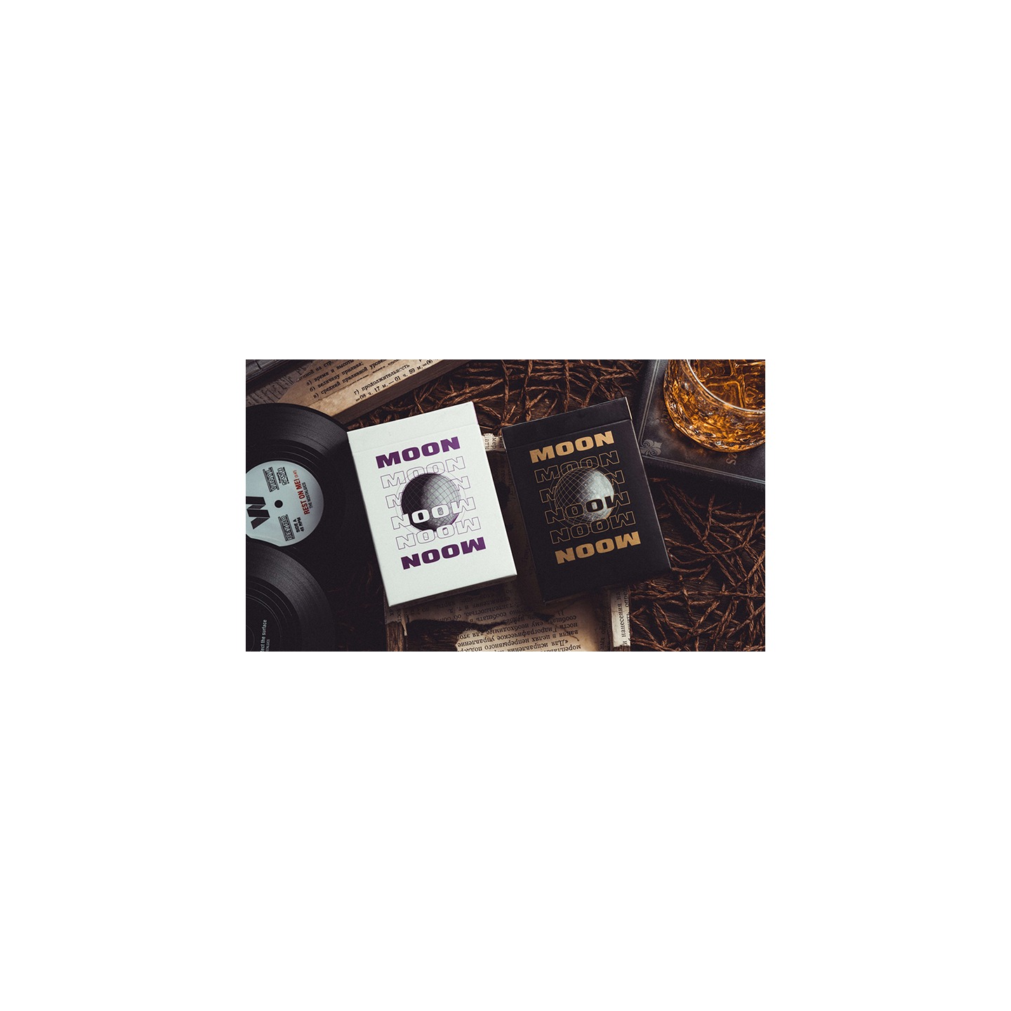 Moon (Black) Playing Cards