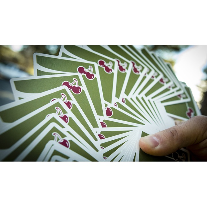 Cherry Casino (Sahara Green) Playing Cards by Pure Imagination Projects