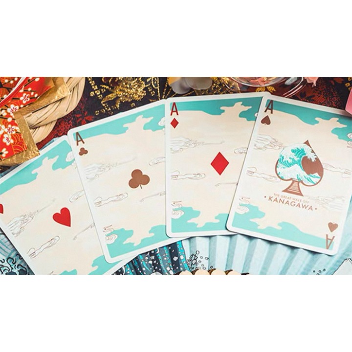 The Great Wave off Kanagawa V3 (Fresh Spring / Peppermint Green) Playing Cards