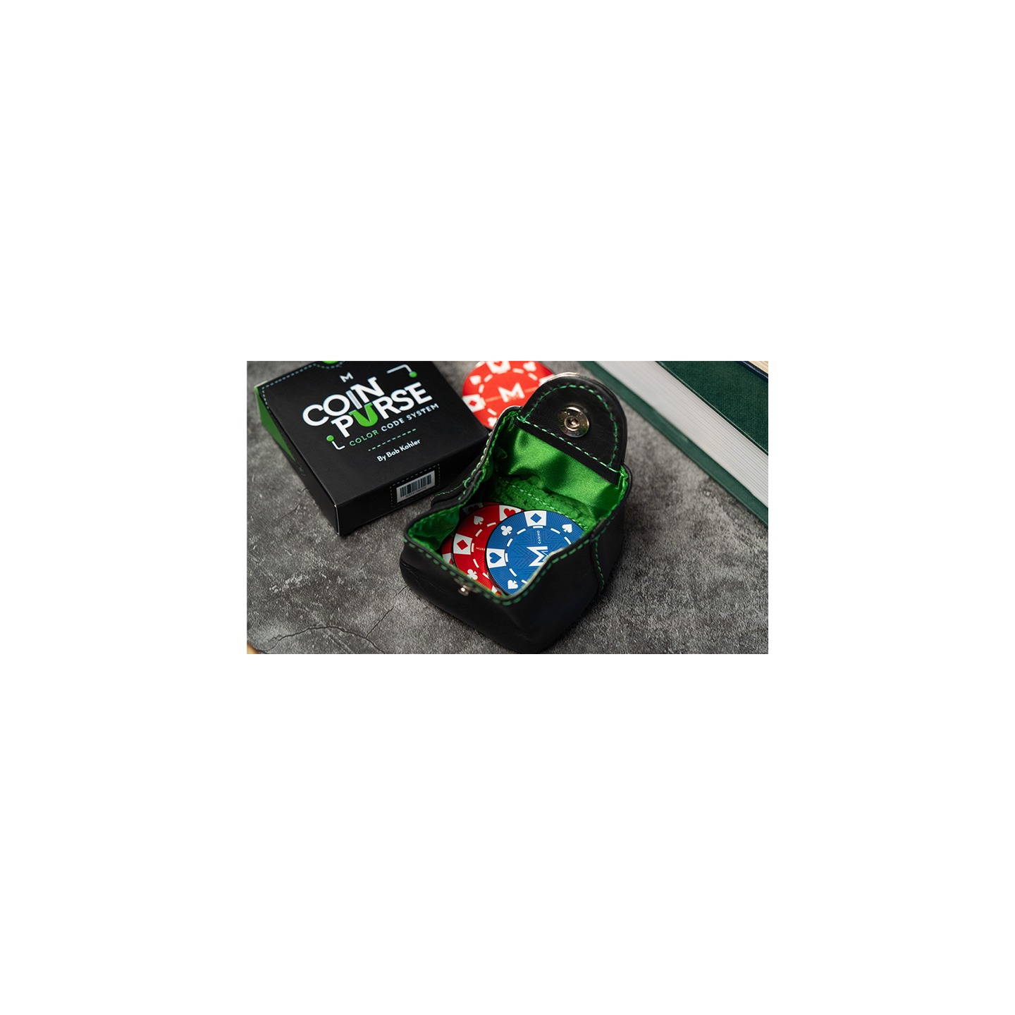 COLOR CODE COIN PURSE GREEN by Bob Kohler