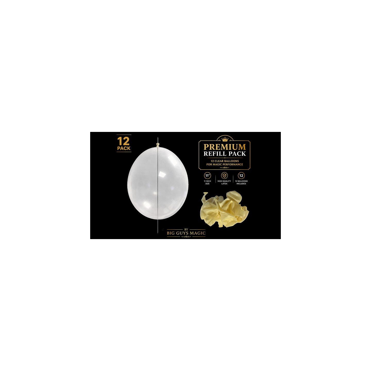 Needle Through Balloon Refill Pack (12 Count) by Big Guy's Magic