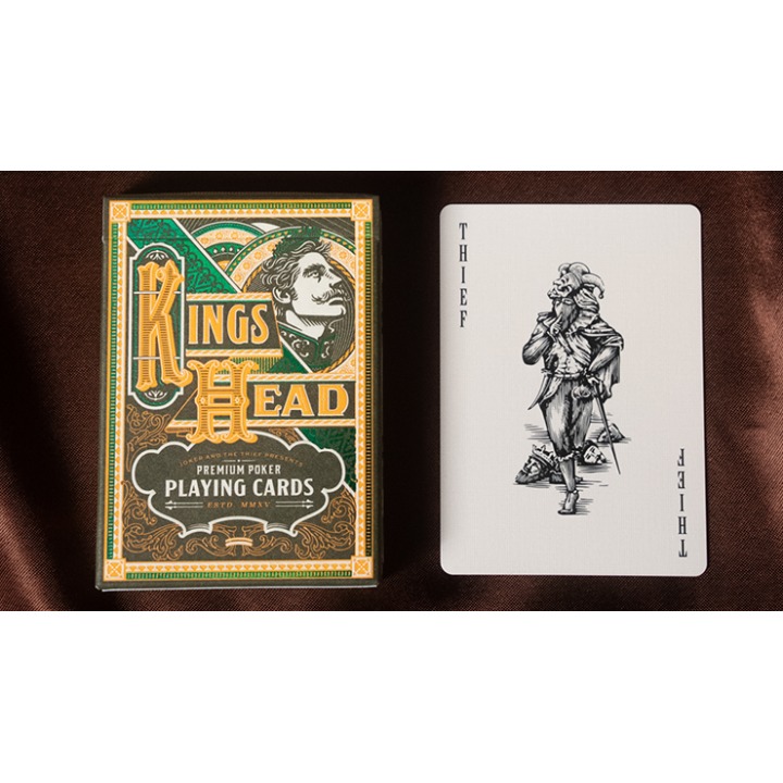 Kings Head (Green & Yellow) Playing Cards by Joker and the Thief