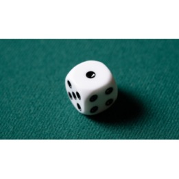 REPLACEMENT DIE WHITE (GIMMICKED) FOR MENTAL DICE by Tony Anverdi
