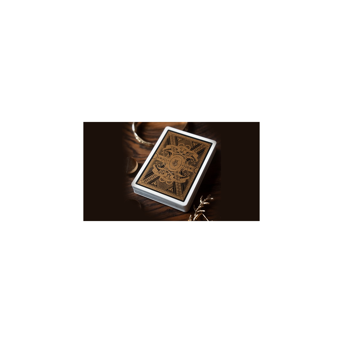 King's Head (Black and Gold Foil) Playing Cards by Joker and the Thief