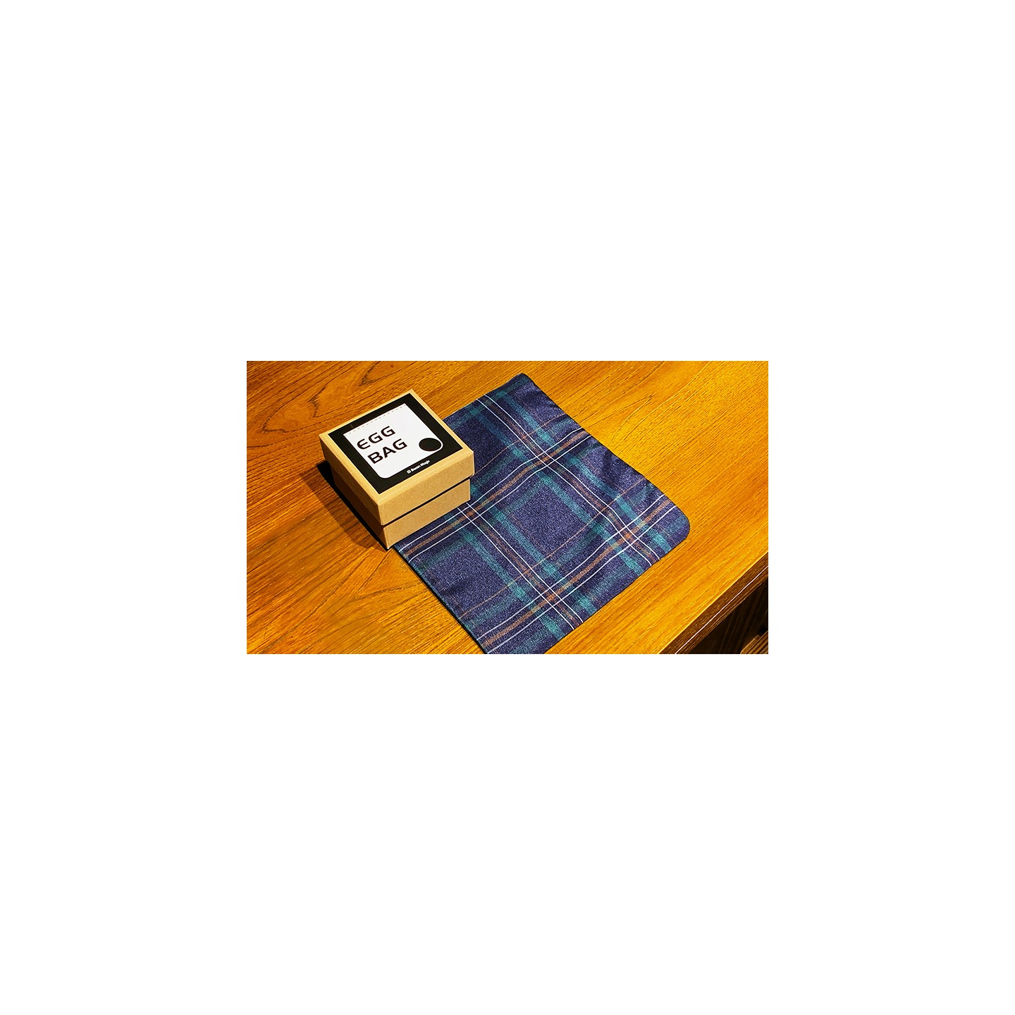 EGG BAG BLUE PLAID by Bacon Magic